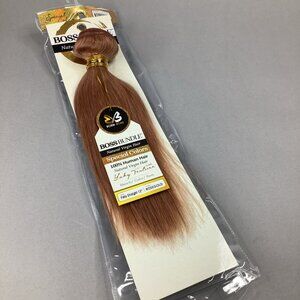 12” Rose Gold Boss Bundles Yaki Straight 100% Human Hair Track Extensions